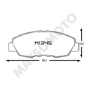 M1345/M1339/M168 - Pastillas de Freno Cerámica Delanteras Para Honda  Subaru