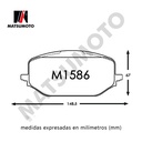 M1586 Pastillas de Freno Cerámica Delantera Peugeot, Citroen, Opel, DS4