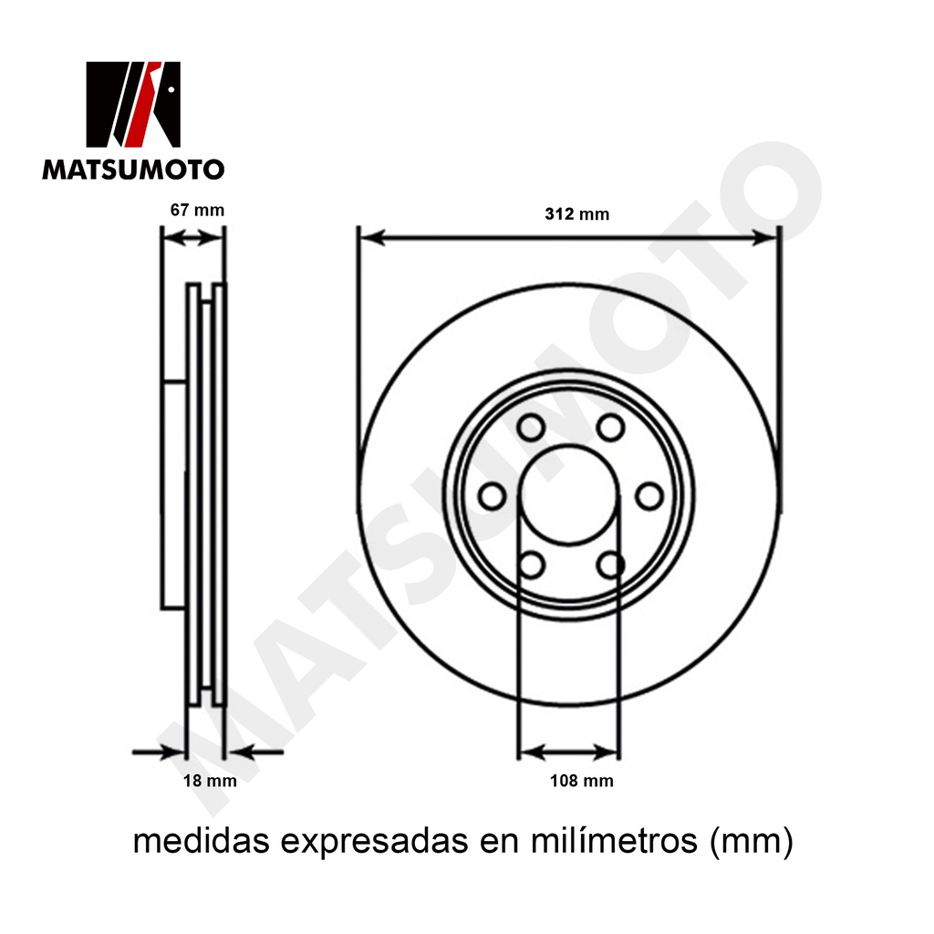 MD798 Disco de Freno Trasero Toyota 4Runner (2010-2014)