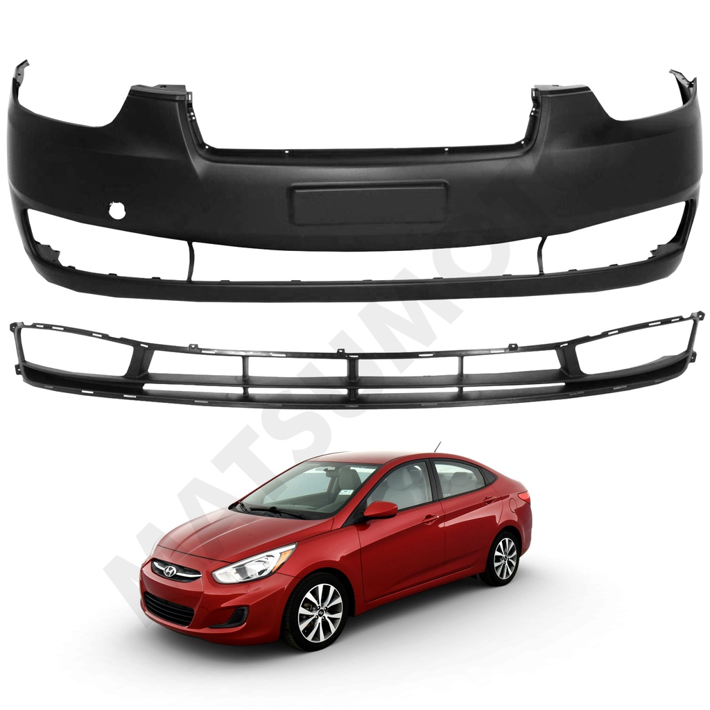 Parachoque Delantero con Rejilla para Hyundai New Accent (2006 - 2011)