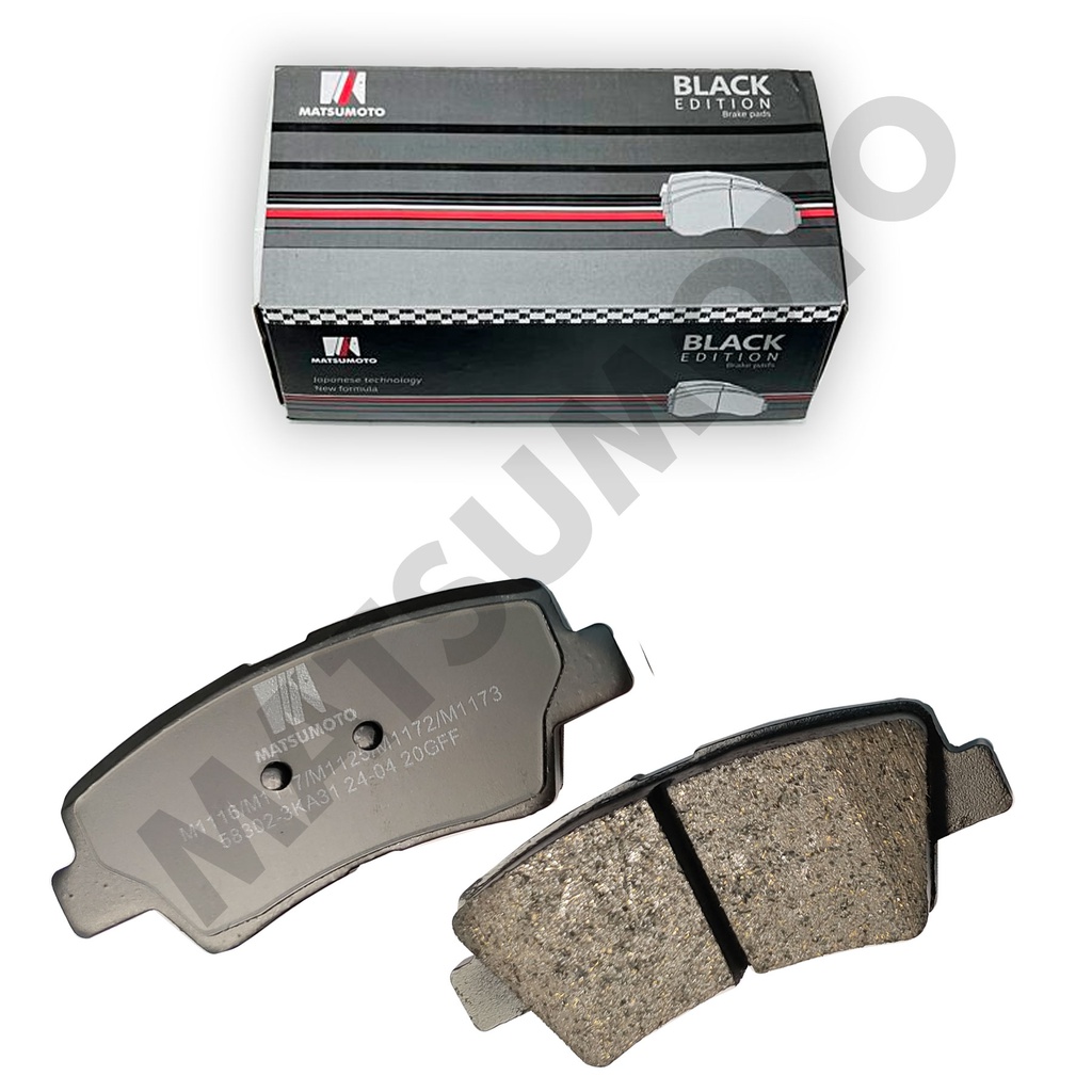 M1116/M1117/M1125/M1172/M1173 - Pastillas de Freno Low Metal Black Edition Traseras Para Nissan  Kia