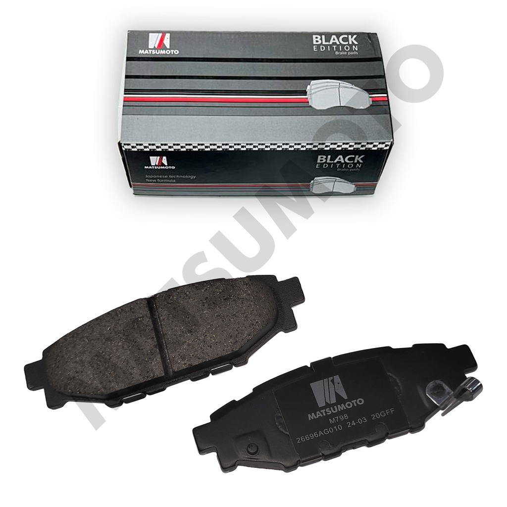 M798 - Pastillas de Freno Low Metal Black Edition Traseras Para Subaru