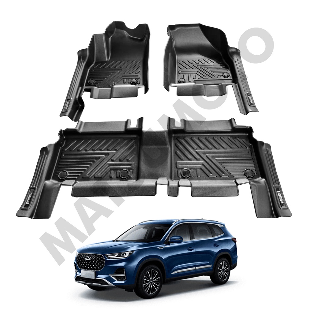 Set Pisos Calza Perfecto para Chery Tiggo 8 / Tiggo 8 PRO (2022 - ON) SIN tercera fila de asientos