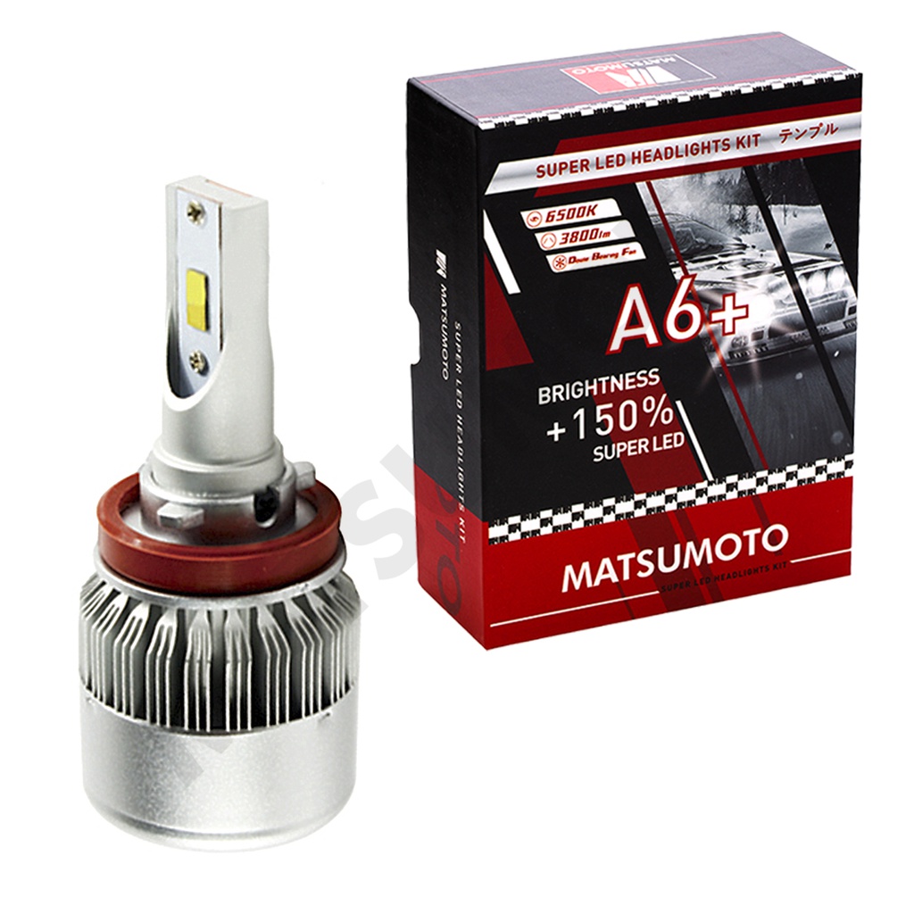 KIT Ampolletas Turbo Led  H11 / H8 / H9 7600Lm  A6+ 24V