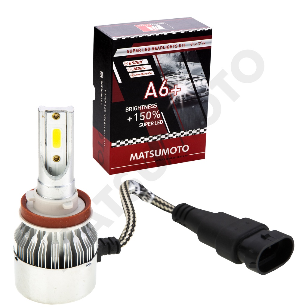 KIT Ampolletas Led H11 / H8 / H9 7600Lm A6+