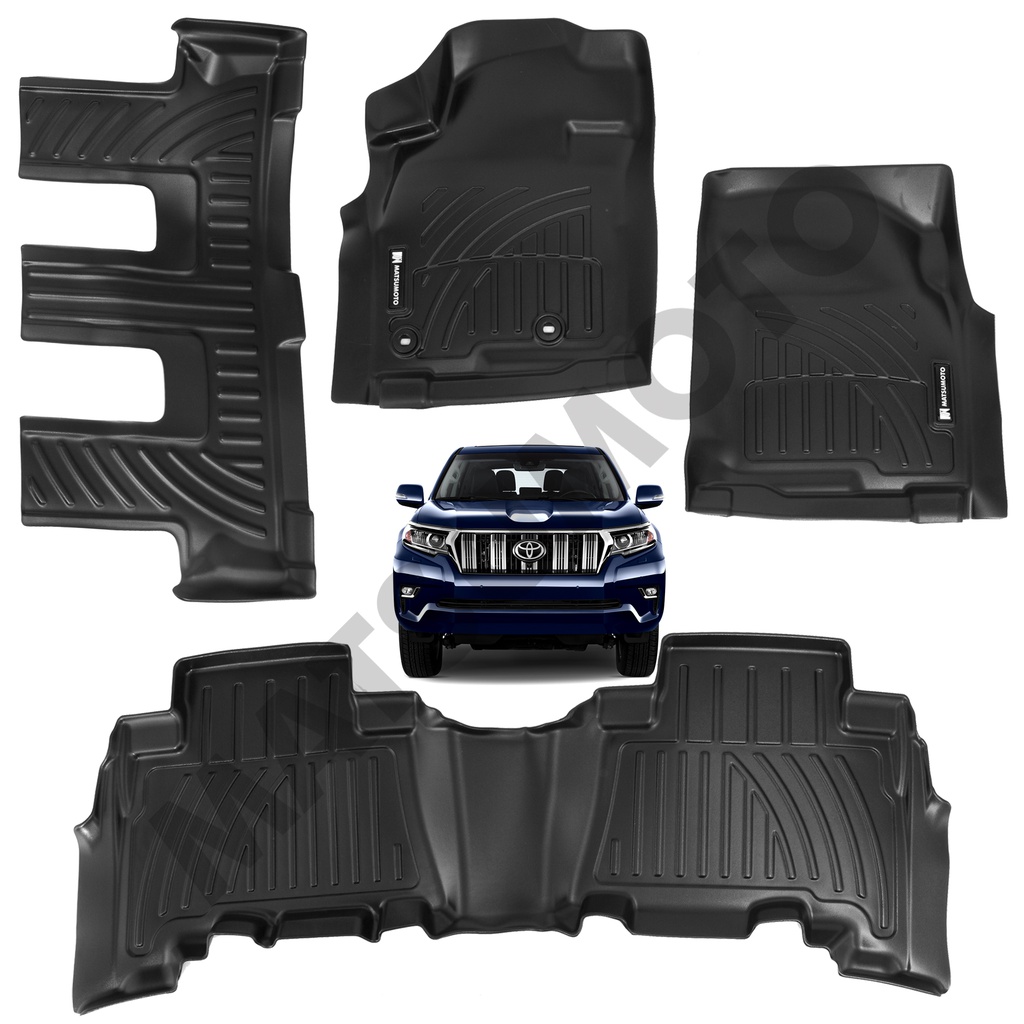 Set Pisos Rigidos Calza Perfecto Toyota Prado 3 Filas (2018 - 2022)