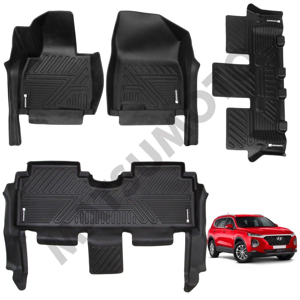 Set de Pisos Calza Perfecto Hyundai Santa Fe (2019 -2022) 3 filas de asientos