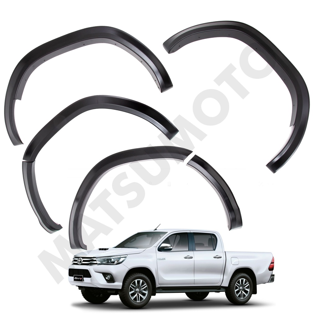 Kit Extensiones De Tapa Barro Slim Fender Toyota Hilux Revo SR (2016-2020)