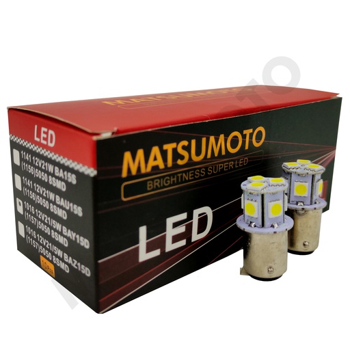 [1016 Y - LED] Ampolletas 2 Contactos Pata Dispareja 1016 LED - Y ( BAZ15d )