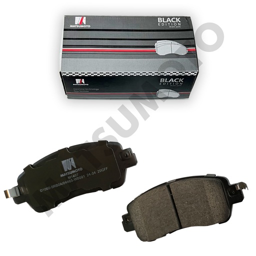 [BK-D1060-5RB0A /04465-WB001] M1407 Pastillas de Freno Low Metal Black Edition Delantera Nissan New Versa (2021-2022)