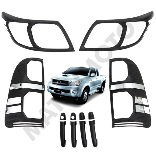 [KIT-3230BK] Kit Decorativo Exterior Black Edition para Toyota Hilux Vigo (2012 - 2015)