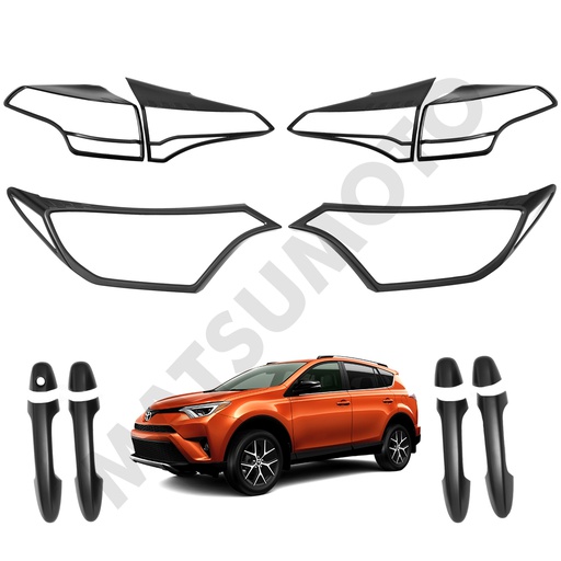 [KIT-3710BK] Kit Decorativo Exterior Black Edition para Toyota Rav4 (2016 - 2018)