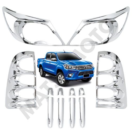 [KIT-3733CH] Kit Decorativo Exterior Cromo para Toyota Hilux Kun (2009 - 2011)