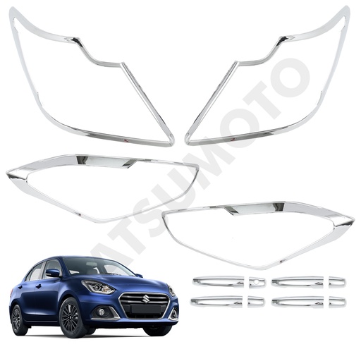 [KIT-3786CH] Kit Decorativo Exterior Cromo para Suzuki Dzire (2018 - 2022)