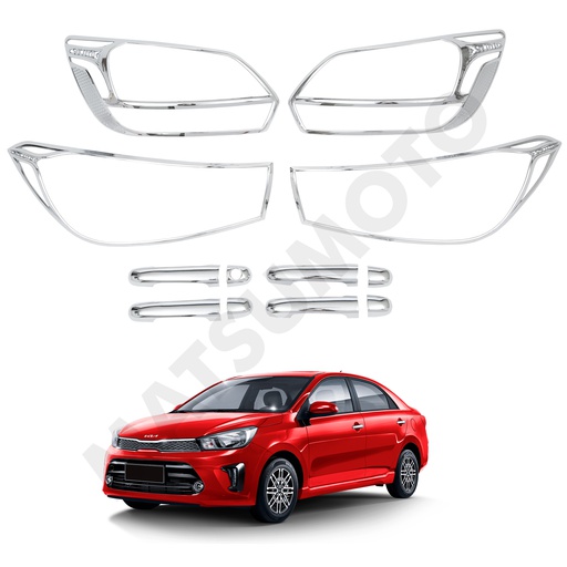 [KIT-5294CH] Kit Decorativo Exterior Cromo para Kia Soluto (2019 - 2022)