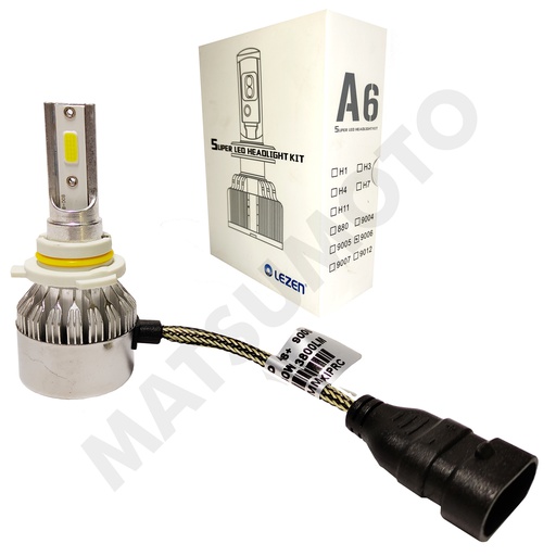 [AMP-9006-A6+] KIT Ampolletas Led 9006 Led 7600Lm