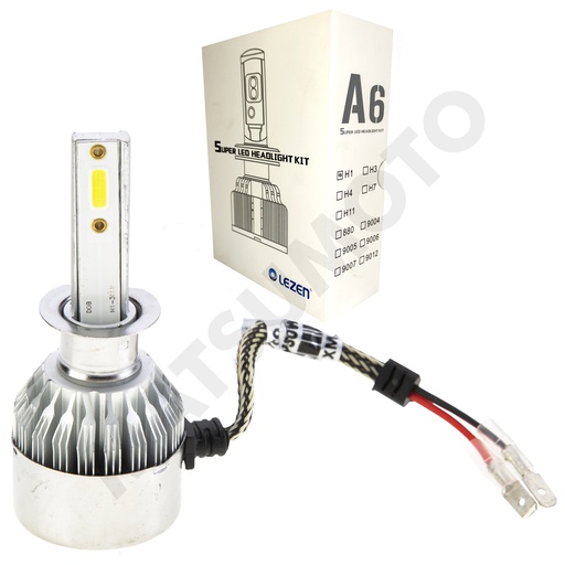 [AMP-H1-A6+] KIT Ampolletas Led H1 Led 7600Lm