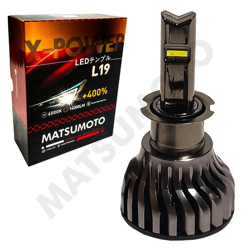 [H3-L19] Set Ampolletas Super Led H3-L19 14.000 lumenes