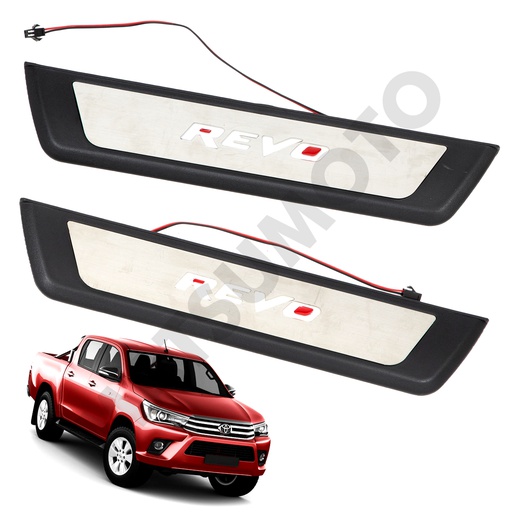 [KQD-1020] Juego Pegatinas Led para Umbral de Puerta Toyota Hilux Revo (2016 - 2020)