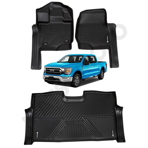 [KQD-4736 2/3] Set pisos Calza perfecto para Ford F150 (2018 - 2022)