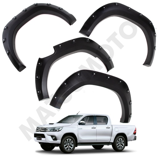 [KQD-7001] Kit Extensiones De Tapa Barro Versión Offroad Toyota Hilux Revo SR (2016-2020)