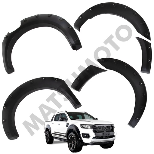 [KQD-7008] Kit Extensiones De Tapa Barro Versión Offroad Ford Ranger (2013-2018)