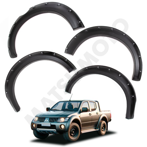 [KQD-7157BK] Kit Extensiones De Tapa Barro Versión Offroad Mitsubishi L200 (2005-2015)