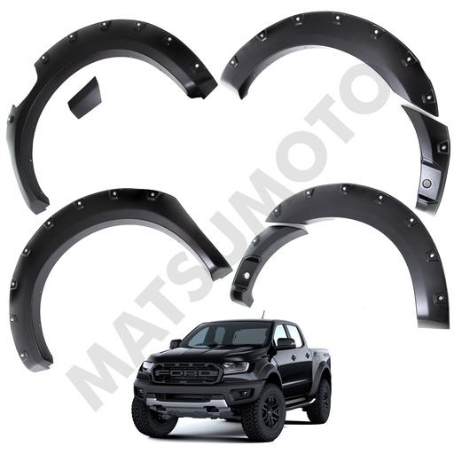 [KQD-7203] Kit Extensiones De Tapa Barro Versión Offroad Ford Ranger (2019-2021)