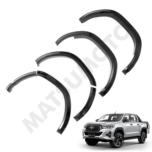 [KQD-7212] Kit Extensiones De Tapa Barro Slim Fender Toyota Hilux Rocco (2019-2021)