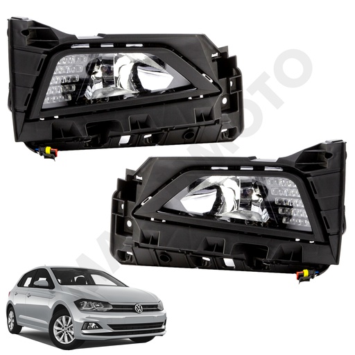 [TB030VW-DRL-O] Kit DRL Biseles con Led Blanca - Luz Intermitente Volkswagen Polo (2018-2022)