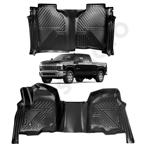 [KQD-4737 2/3] Set de Pisos Calza Perfecto para Chevrolet Silverado (2018 - 2022)